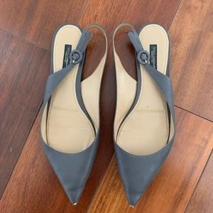 Dolce & Gabbana grey slingback flats